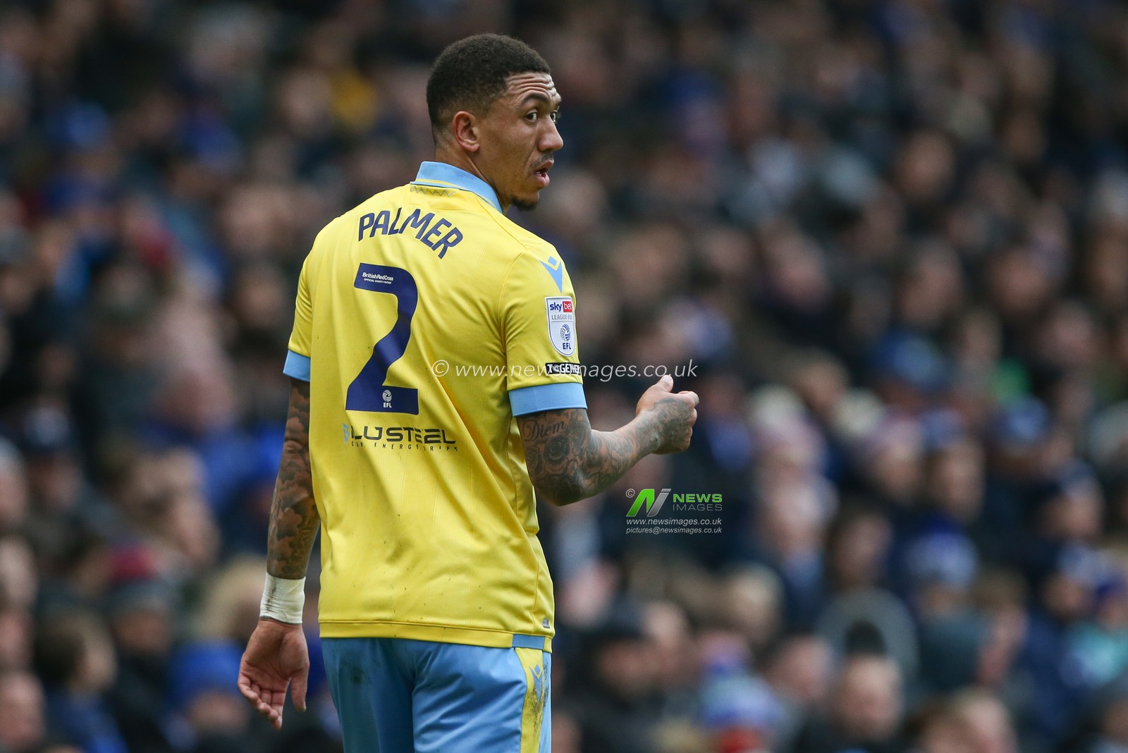 Liam Palmer #2 of Sheffield Wednesday during the Sky Bet League 1 match Portsmouth vs Sheffield Wednesday at Fratton Park, Portsmouth, United Kingdom, 11th March 2023

(Photo by Arron Gent/News Images)