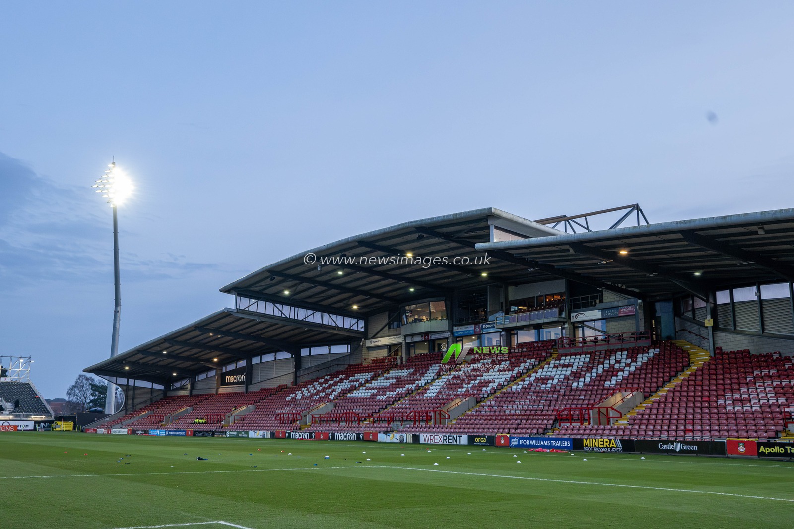 A general view of SToK Cae Ras, Home of Wrexham, during the Sky Bet League 1 match Wrexham vs Leyton Orient at SToK Cae Ras, Wrexham, United Kingdom, 18th February 2025

(Photo by Craig Thomas/News Images)