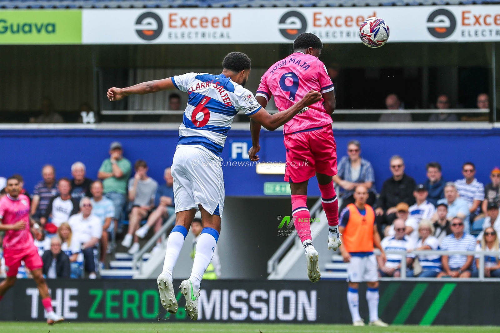 Josh Maja of West Bromwich Albion scores the team's first goal during the Sky Bet Championship match Queens Park Rangers vs West Bromwich Albion at Kiyan Prince Foundation Stadium, London, United Kingdom, 10th August 2024

(Photo by Izzy Poles/News Images)