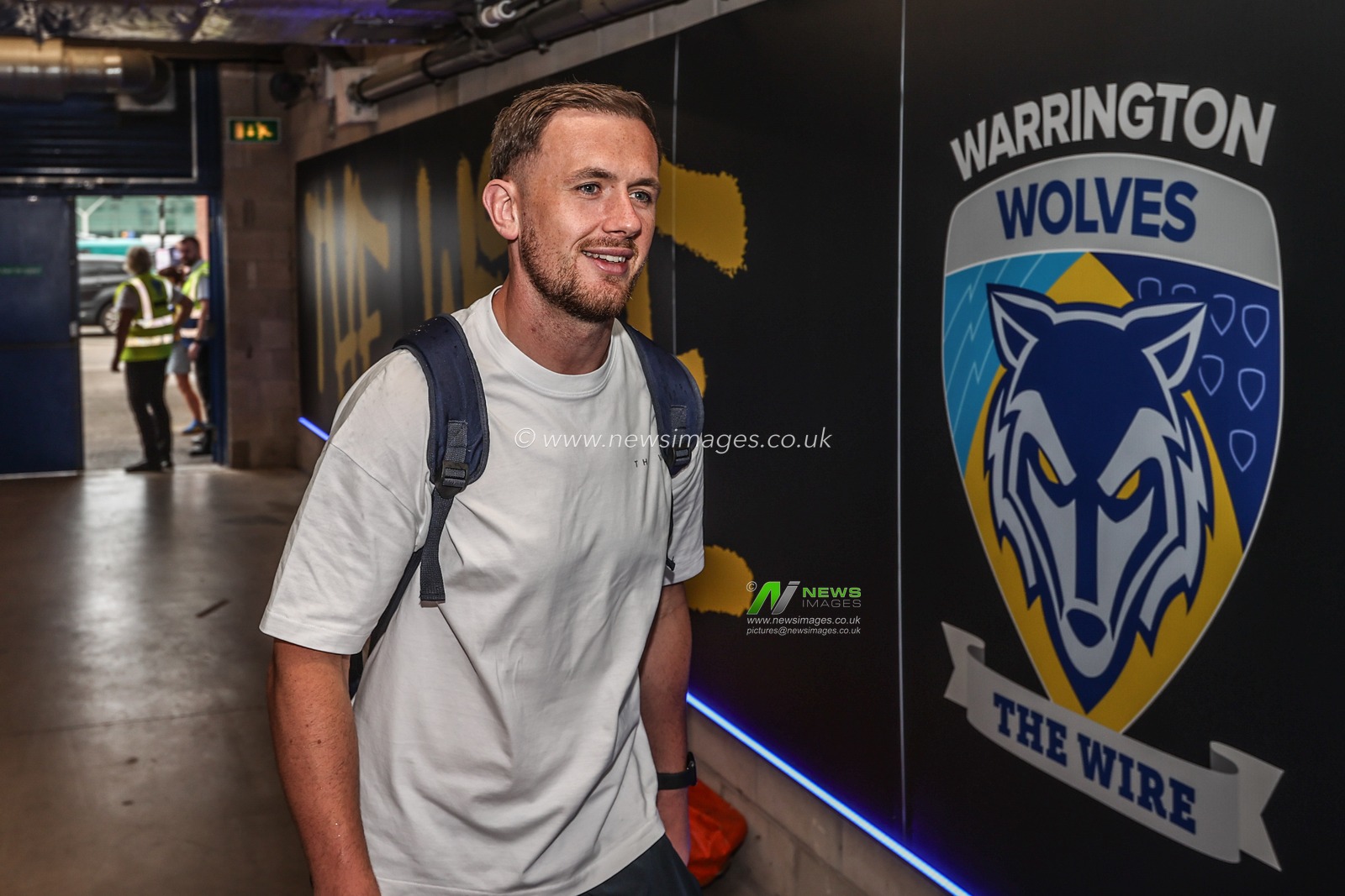 Ben Currie of Warrington Wolves arrives during the Betfred Super League round 15 match Warrington Wolves vs Huddersfield Giants at Halliwell Jones Stadium, Warrington, United Kingdom, 21st June 2025

(Photo by Alfie Cosgrove/News Images)