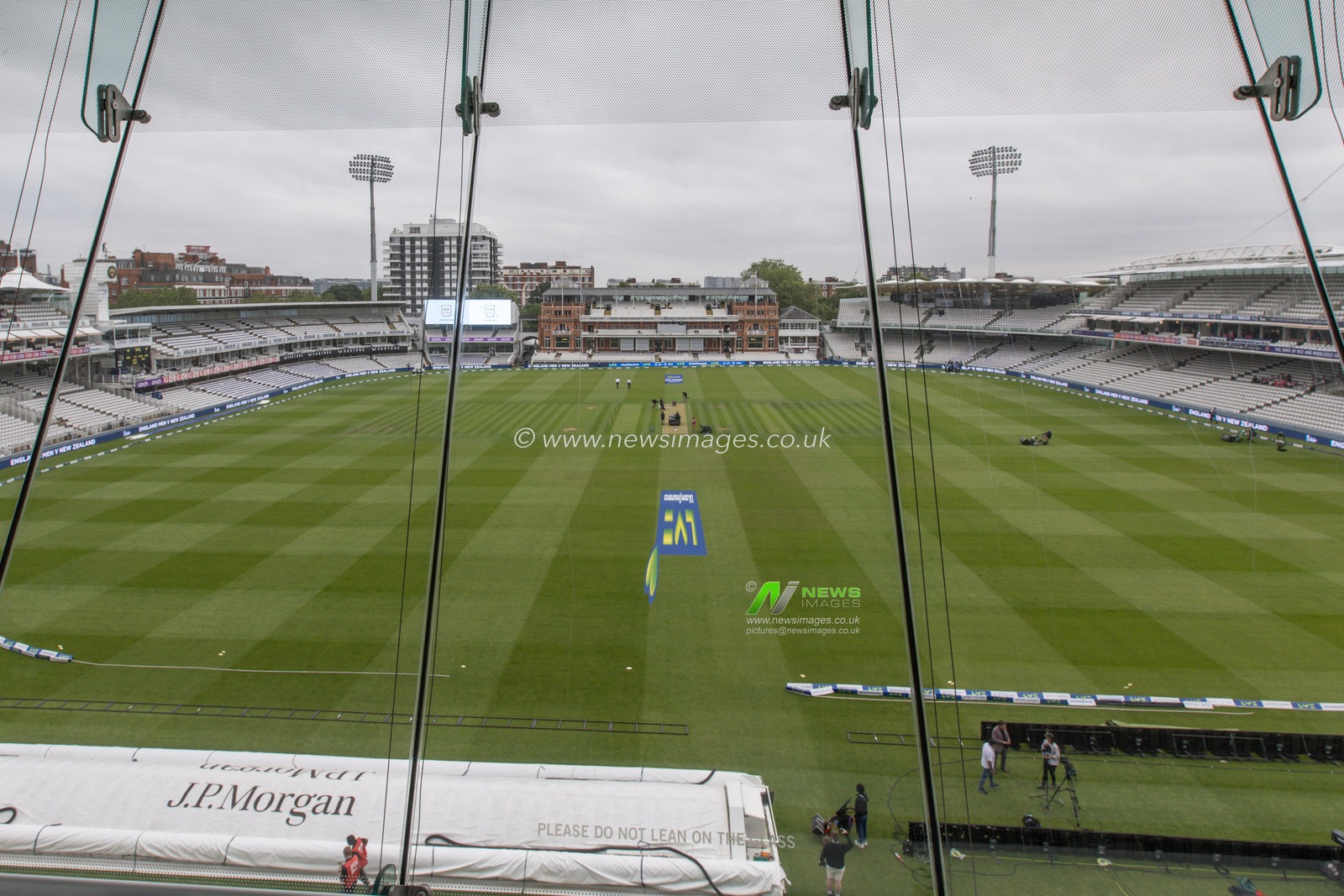 A general view of Lords from the J.P. Morgan Media Centre during the LV= Insurance Ashes Second Test Series Day 1 England v Australia at Lords, London, United Kingdom, 28th June 2023

(Photo by Mark Cosgrove/News Images)