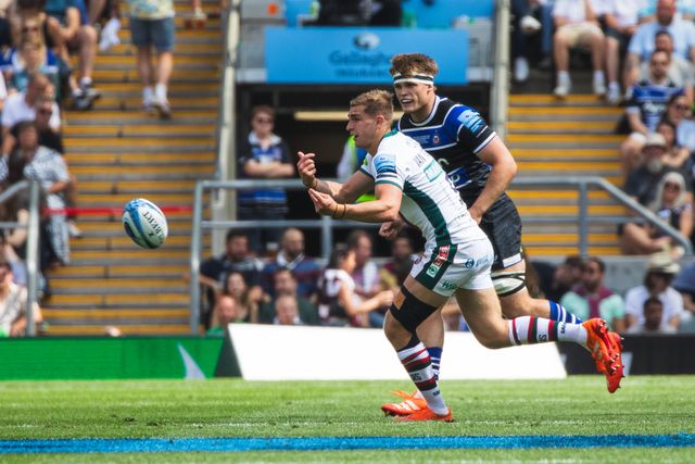 Jack van Poortvliet of Leicester Tigers during the Gallagher Premiership Play-off Final 2025 Bath Rugby v Leicester Tigers at Allianz Stadium, Twickenham, United Kingdom, 14th June 2025

(Photo by Craig Evans/News Images)