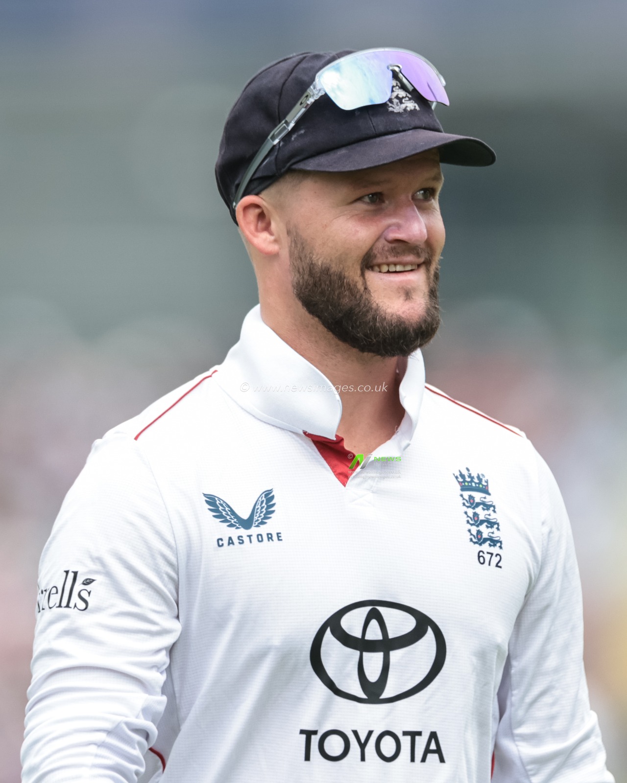 Ben Duckett of England smiles during the 4th Rothesay Test Match match Day 2 England vs India at Old Trafford Cricket Ground, Manchester, United Kingdom, 24th July 2025

(Photo by Mark Cosgrove/News Images)