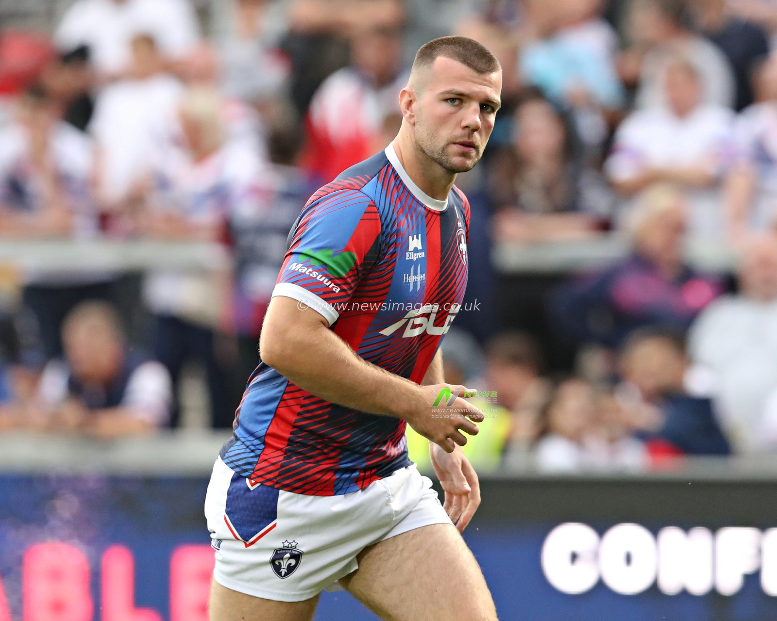 Max Jowitt of Wakefield Trinity before the Betfred Super League round 20 match Wakefield Trinity vs Leeds Rhinos at DIY Kitchens Stadium, Wakefield, United Kingdom, 24th July 2025(Photo by Sam Eaden/News Images)