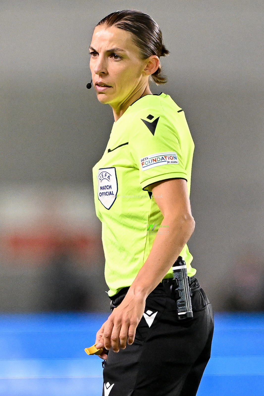 Referee Stephanie Frappart looks on during the UEFA Women's Champions League match  - Group D - Manchester City vs Barcelona at Manchester City Academy Stadium, Manchester, United Kingdom, 9th October 2024

(Photo by Cody Froggatt/News Images)