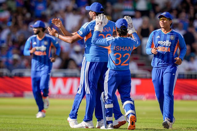 Prince Yadav of India celebrates the wicket of Jos Buttler of England during the Third Vitality T20 International match England vs India at Trent Bridge, Nottingham, United Kingdom on 07 July 2026

(Photo by Maynard Manyowa/News Images)