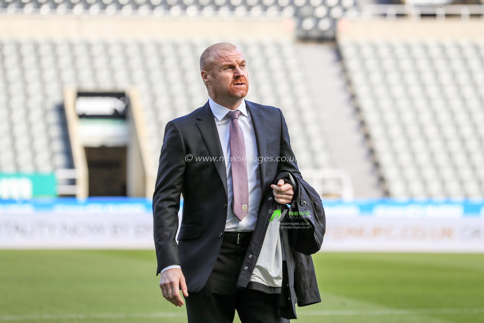 29th February 2020, St. James's Park, Newcastle, England; Premier League, Newcastle United v Burnley : Sean Dyche manager of Burnley arrives at St Jamesâ€™s Park ahead of this afternoons kick-off