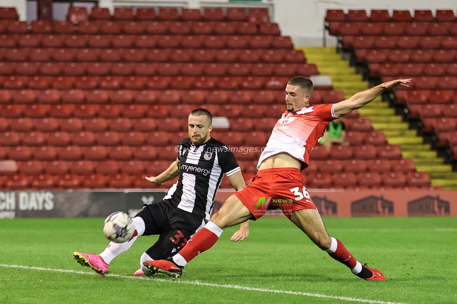 Max Watters #36 of Barnsley just fails to connect with the ball during the EFL Trophy match Barnsley vs Grimsby Town at Oakwell, Barnsley, United Kingdom, 5th September 2023

(Photo by Mark Cosgrove/News Images)