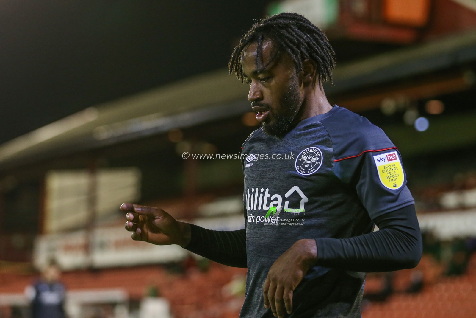 Tariqe Fosu #24 of Brentford during the game