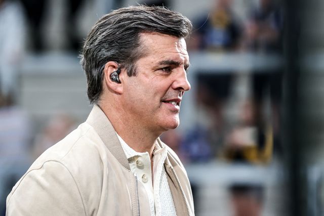 Sky Sports Rugby League presenter Brian Carney during the Betfred Super League round 10 match Leeds Rhinos vs Wakefield Trinity at AMT Headingley Stadium, Leeds, United Kingdom on 01 May 2026

(Photo by Alfie Cosgrove/News Images)