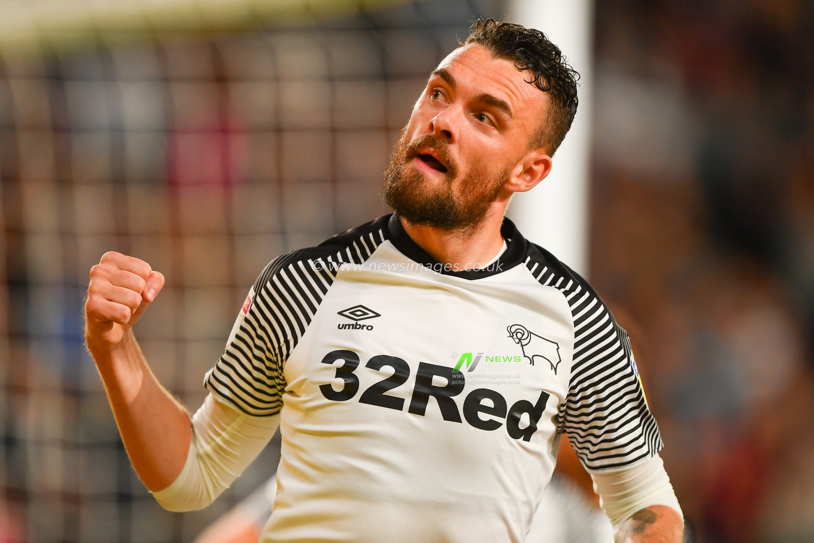 13th September 2019, Pride Park, Derby, England; Sky Bet Championship Football, Derby County vs Cardiff City ; Scott Malone (46) of Derby County celebrates after scoring a goal to make it 1-0 

Credit: Jon Hobley/News Images 

English Football League images are subject to DataCo Licence