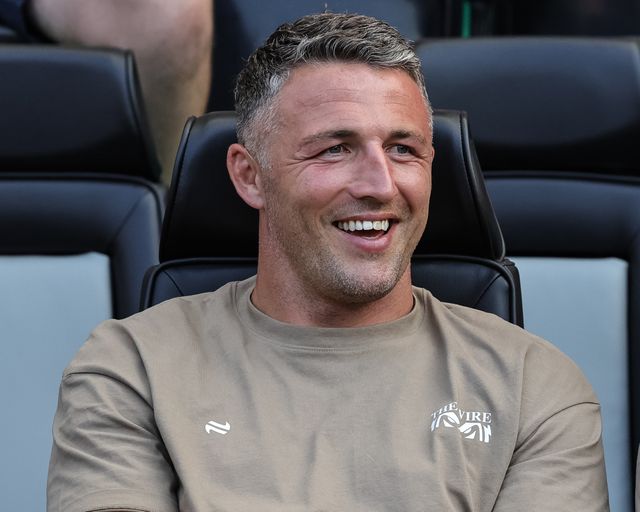 Sam Burgess head coach of Warrington Wolves full of smiles during the Betfred Super League round 18 match Wigan Warriors vs Warrington Wolves at The Brick Community Stadium, Wigan, United Kingdom on 10 July 2026

(Photo by Mark Cosgrove/News Images)