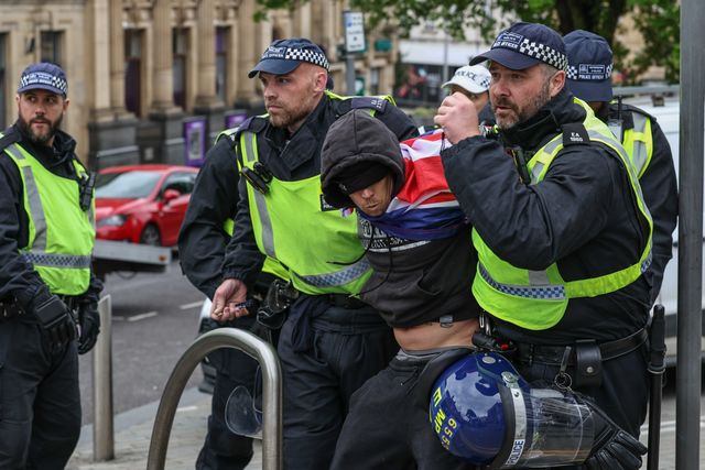 Anti-racism protest Barnsley Town Centre