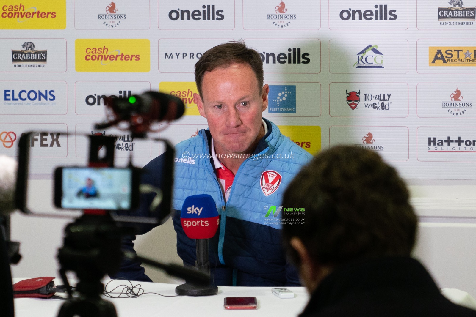 St. Helens's Head Coach Justin Holbrook gives a post match interview

29th March 2019 , Totally Wicked Stadium, St Helens, England;  Betfred Super League, Round 8, St Helens vs Hull KR 

Credit: Terry Donnelly/News Images