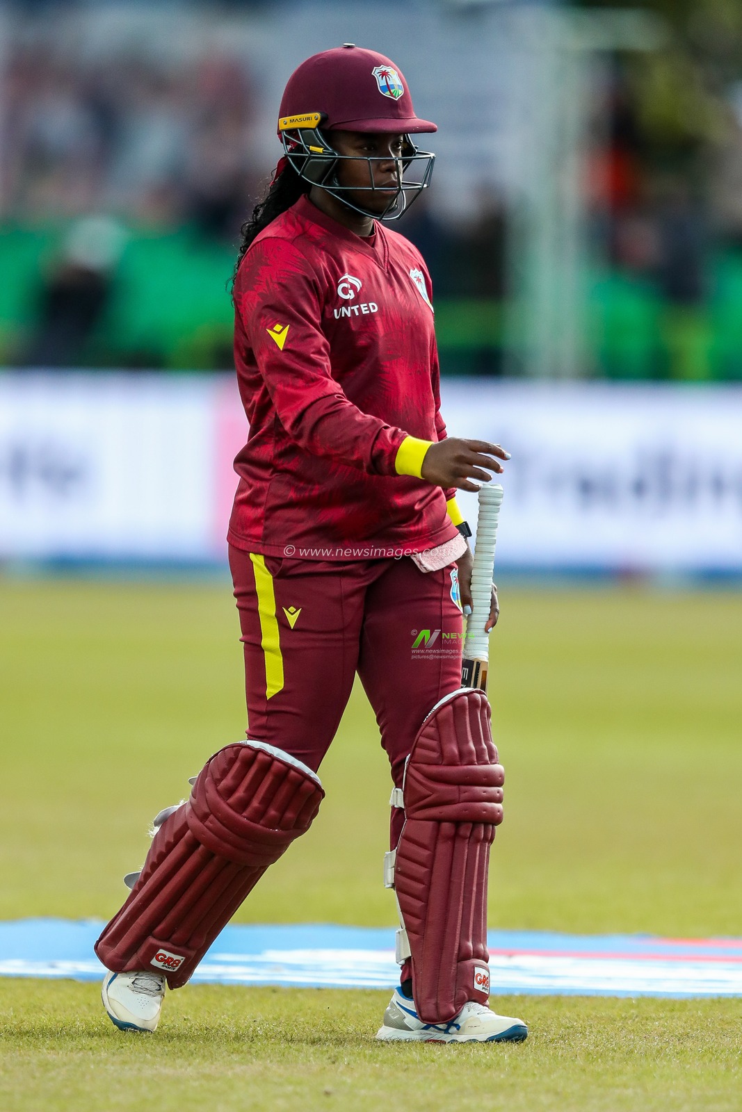 Aaliyah Alleyne of West Indies Women looks dejected following her dismissal during the 2nd Metro Bank ODI Day International England Women v West Indies Women at Uptonsteel County Ground, Leicester, United Kingdom, 4th June 2025

(Photo by Izzy Poles/News Images)