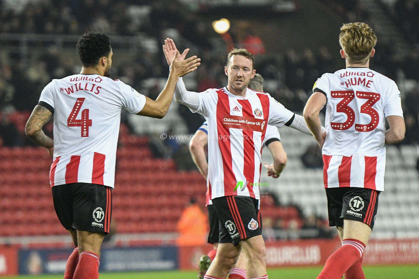 26th November 2019, Stadium Of Light, Sunderland, England; Sky Bet League 1, Sunderland v Burton Albion : Aidan McGeady (19) of Sunderland celebrates with his team mates after scoring

Credit: Iam Burn/News Images