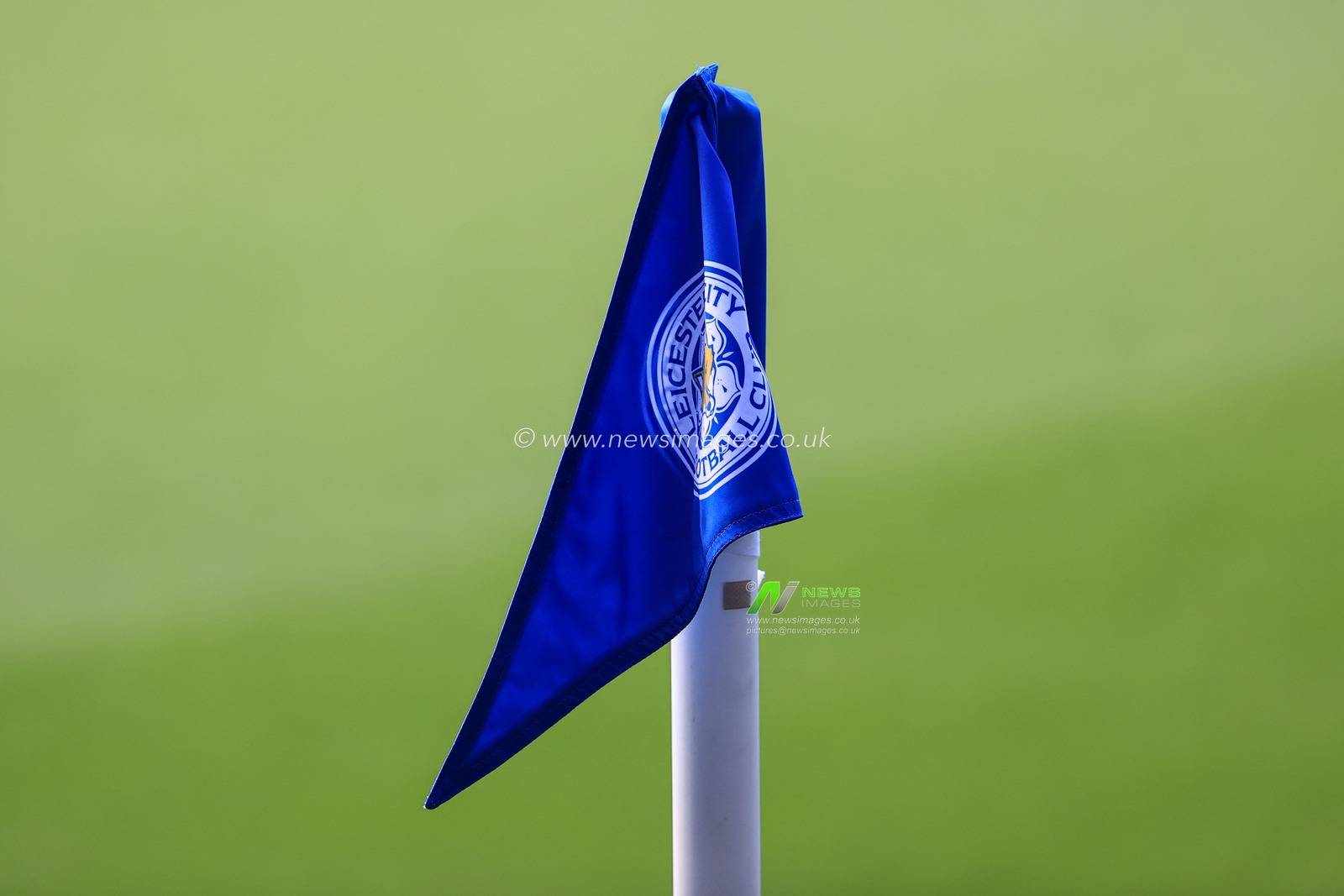 A corner flag at the King Power Stadium
