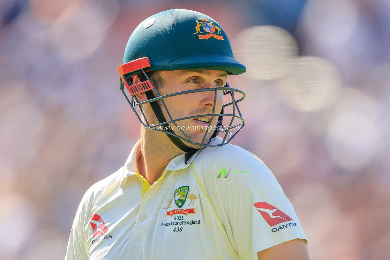 Mitchell Marsh of Australia leaves the field after being dismissed during the LV= Insurance Ashes Fourth Test Series Day One England vs Australia at Old Trafford, Manchester, United Kingdom, 19th July 2023

(Photo by Conor Molloy/News Images)