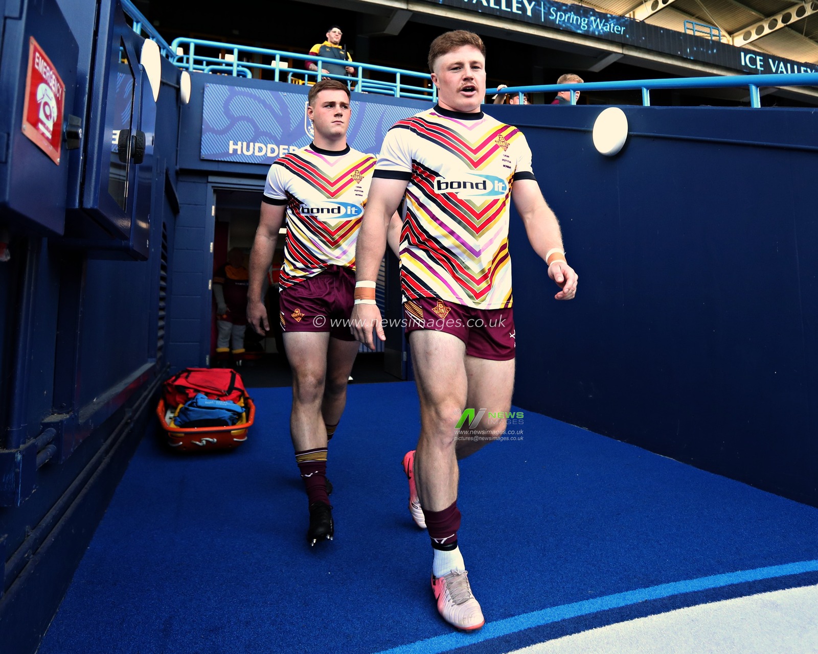 Zac Woolford of Huddersfield Giants walks out to warm up before the Betfred Super League round 19 match Huddersfield Giants vs Wakefield Trinity at the Accu Stadium, Huddersfield, United Kingdom, 18th July 2025

(Photo by Sam Eaden/News Images)