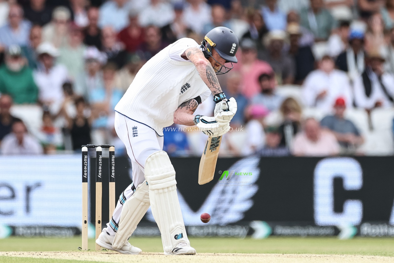 England captain Ben Stokes in action during the 1st Rothesay Test Match, Day 3 England vs India at Headingley Cricket Ground, Leeds, United Kingdom, 22nd June 2025

(Photo by Mark Cosgrove/News Images)