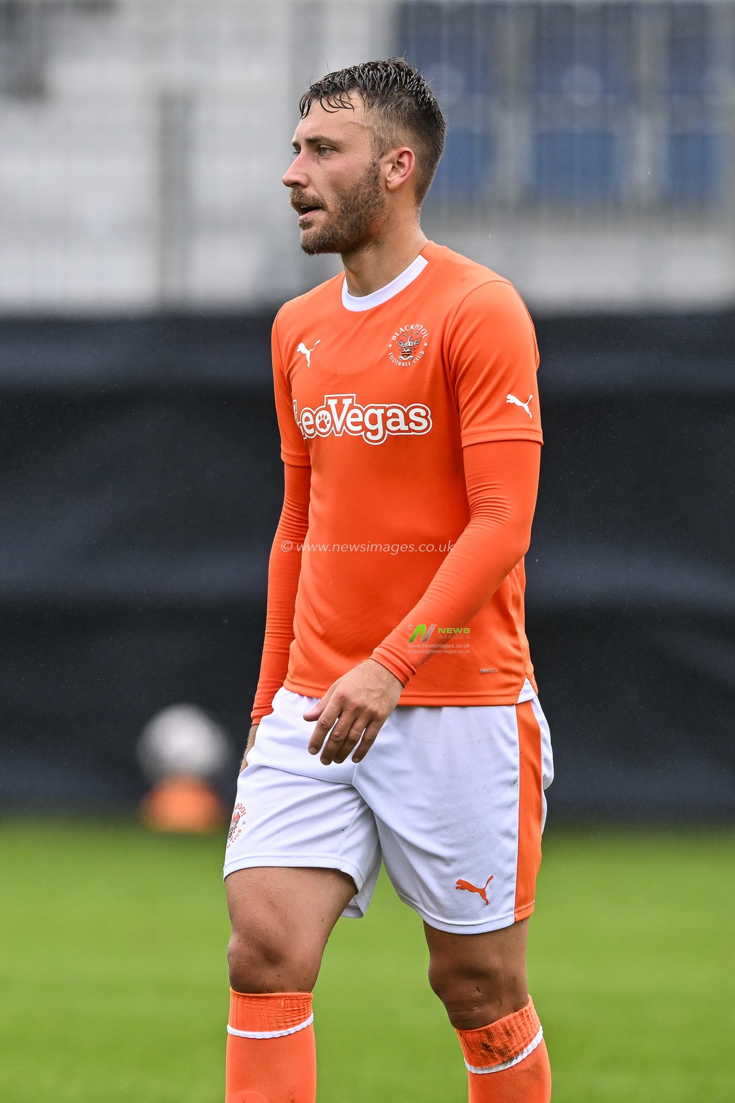 Tom Trybull #46 of Blackpool during the Pre-season friendly match Barrow vs Blackpool at SO Legal Stadium, Barrow-in-Furness, United Kingdom, 22nd July 2023

(Photo by Craig Thomas/News Images)