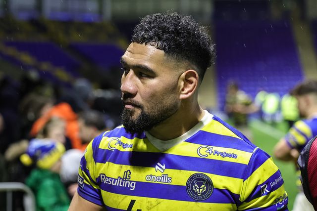 Kelepi Tanginoa of Warrington Wolves during the Pre Season match Warrington Wolves vs Leigh Leopards at Halliwell Jones Stadium, Warrington, United Kingdom, 30th January 2026

(Photo by Mark Cosgrove/News Images)
