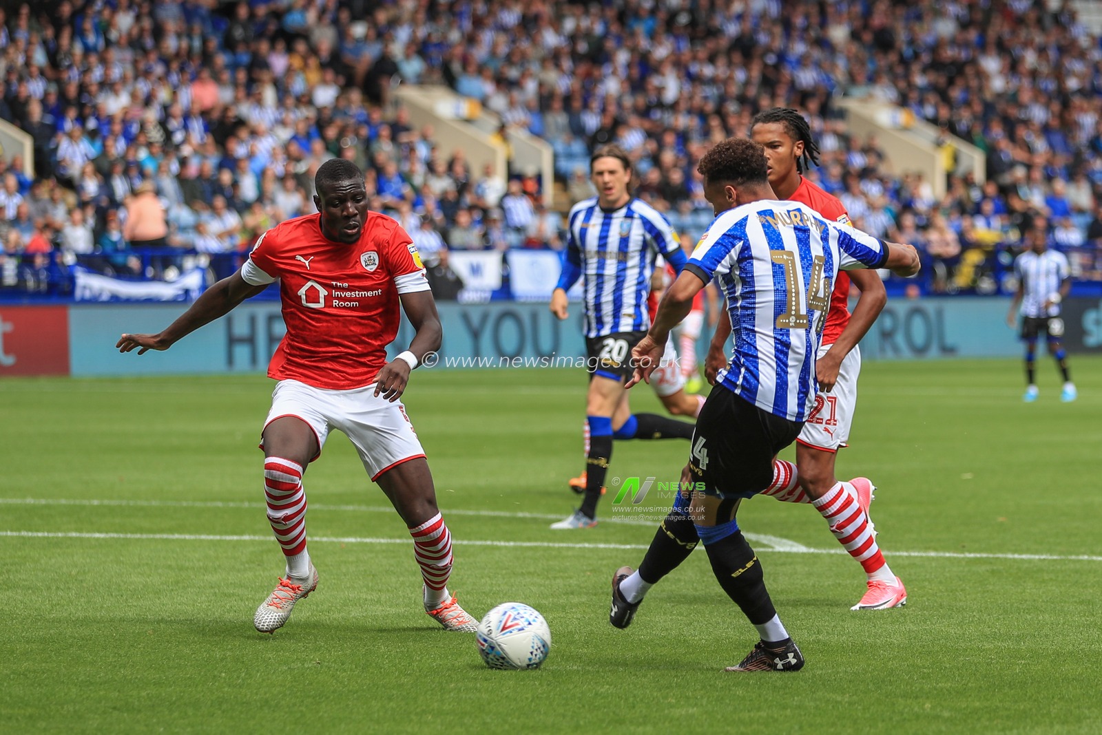 10th August 2019 , Hillsborough, Sheffield, England; Sky Bet Championship, Sheffield Wednesday vs Barnsley : Jacob Murphy (14) of Sheffield Wednesday scores to make it 1-0

Credit: Mark Cosgrove/News Images,

English Football League images are subject to DataCo Licence