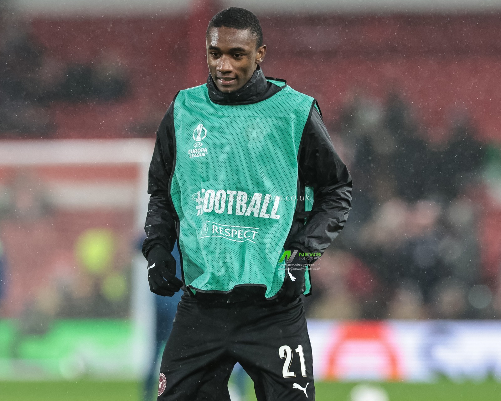 Denil Castillo of FC Midtjylland in the pregame warmup session during the UEFA Europa League Last 16 match Nottingham Forest vs FC Midtjylland at City Ground, Nottingham, United Kingdom on 12 March 2026

(Photo by Alfie Cosgrove/News Images)