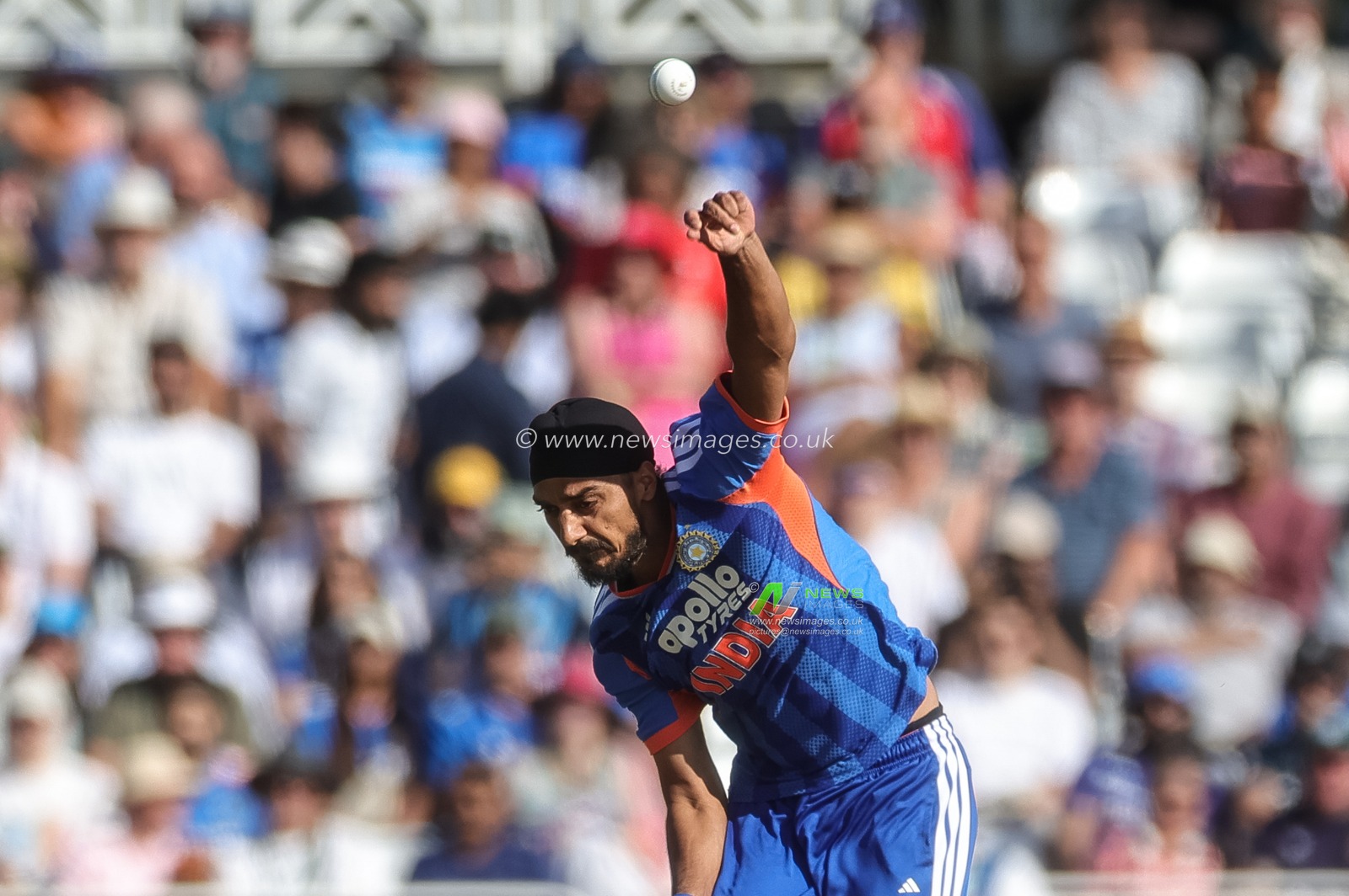 Arshdeep Singh of India delivers the ball during the Third Vitality T20 International match England vs India at Trent Bridge, Nottingham, United Kingdom on 07 July 2026

(Photo by Mark Cosgrove/News Images)