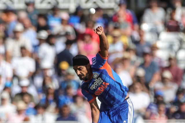 Arshdeep Singh of India delivers the ball during the Third Vitality T20 International match England vs India at Trent Bridge, Nottingham, United Kingdom on 07 July 2026

(Photo by Mark Cosgrove/News Images)