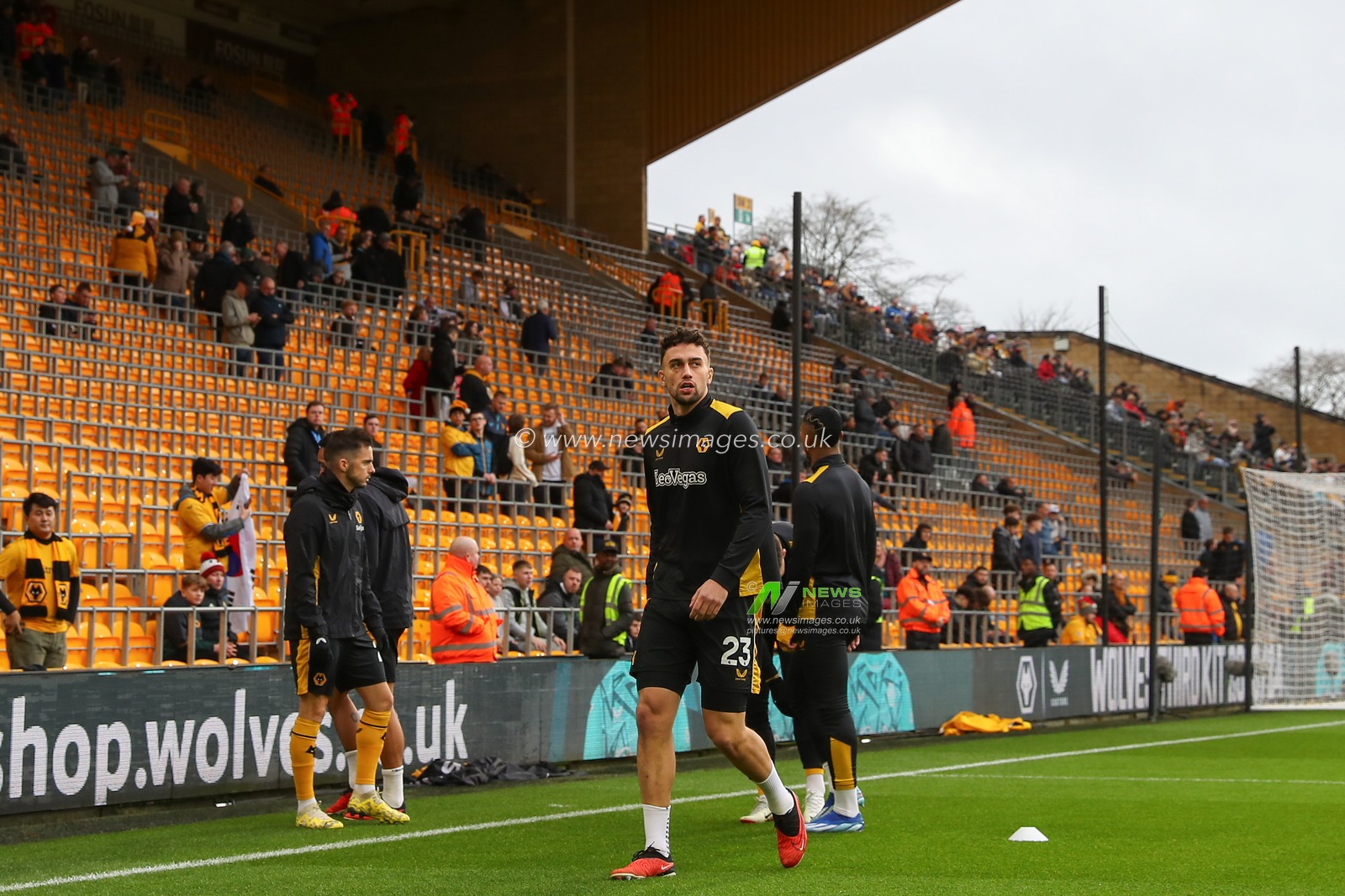 Max Kilman of Wolverhampton Wanderers during the pre-game warm up ahead of the Premier League match Wolverhampton Wanderers vs Chelsea at Molineux, Wolverhampton, United Kingdom, 24th December 2023

(Photo by Gareth Evans/News Images)