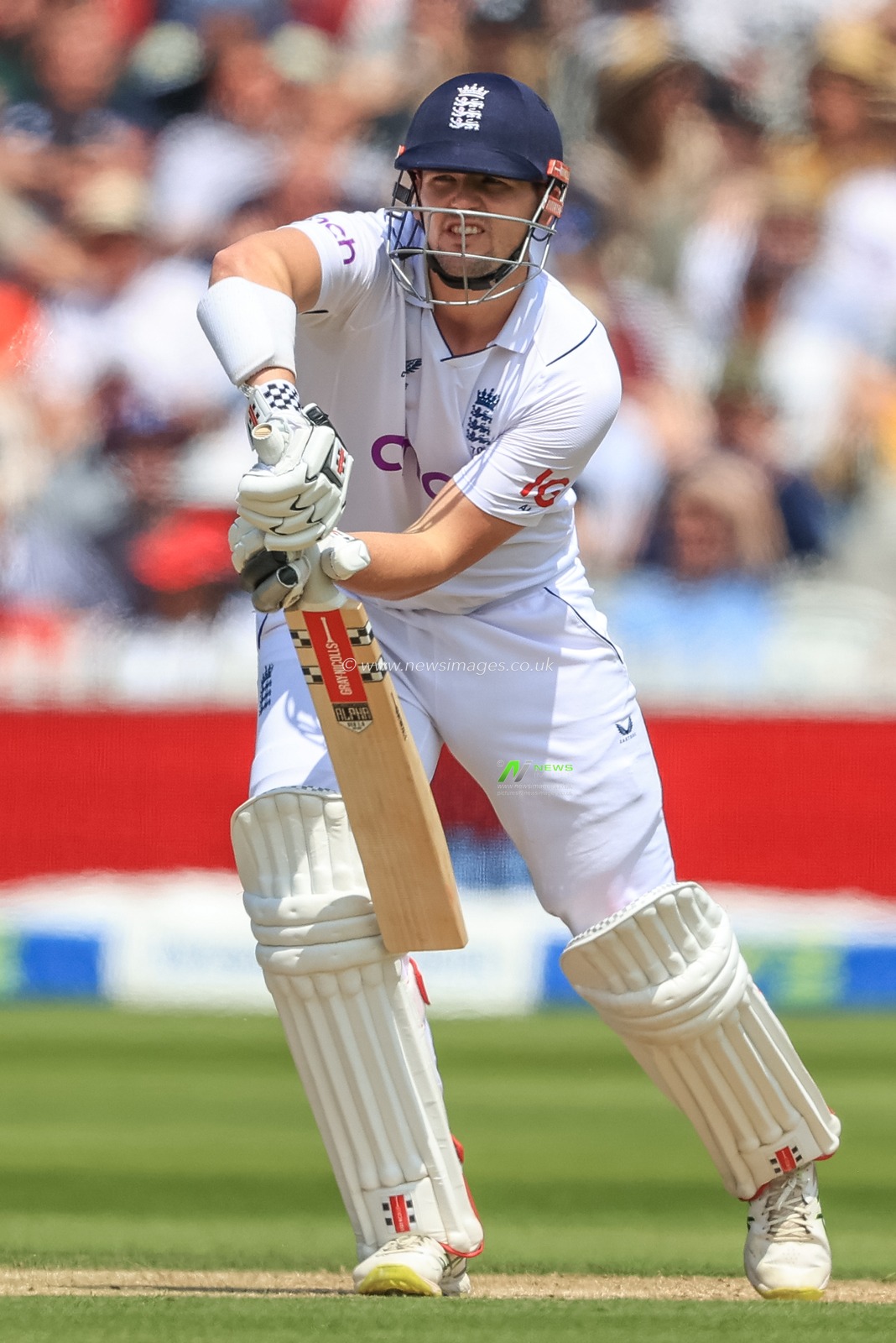 Alex Lees of England during the game