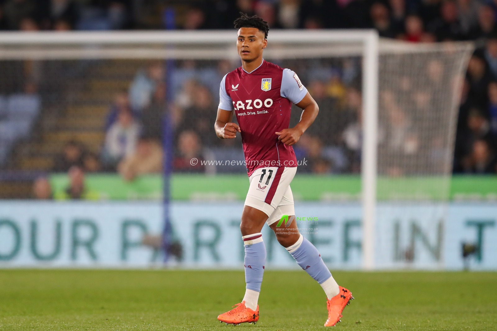 Ollie Watkins #11 of Aston Villa during the Premier League match Leicester City vs Aston Villa at King Power Stadium, Leicester, United Kingdom, 4th April 2023

(Photo by Gareth Evans/News Images)