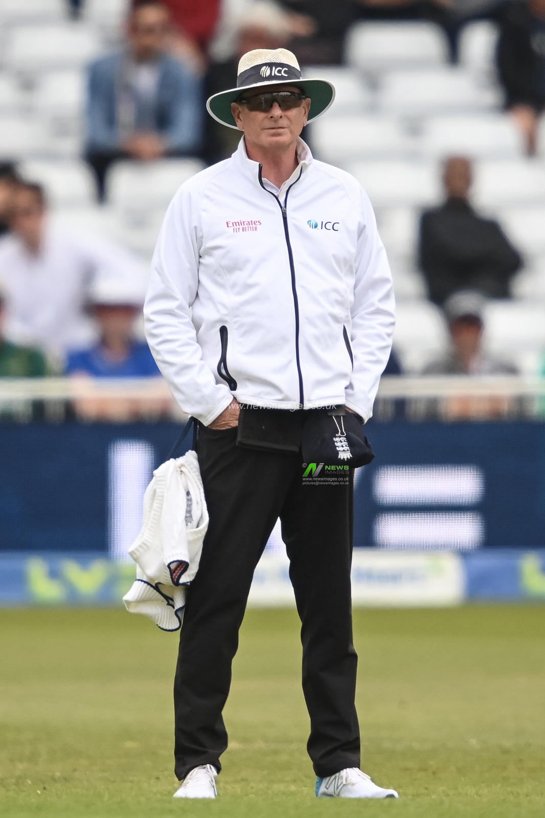 On field umpire Paul Reiffel during the game