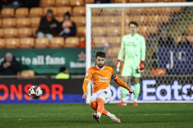 James Husband of Blackpool in action during the Sky Bet League 1 match Blackpool vs Reading at Bloomfield Road, Blackpool, United Kingdom, 1st April 2025

(Photo by Mark Cosgrove/News Images)