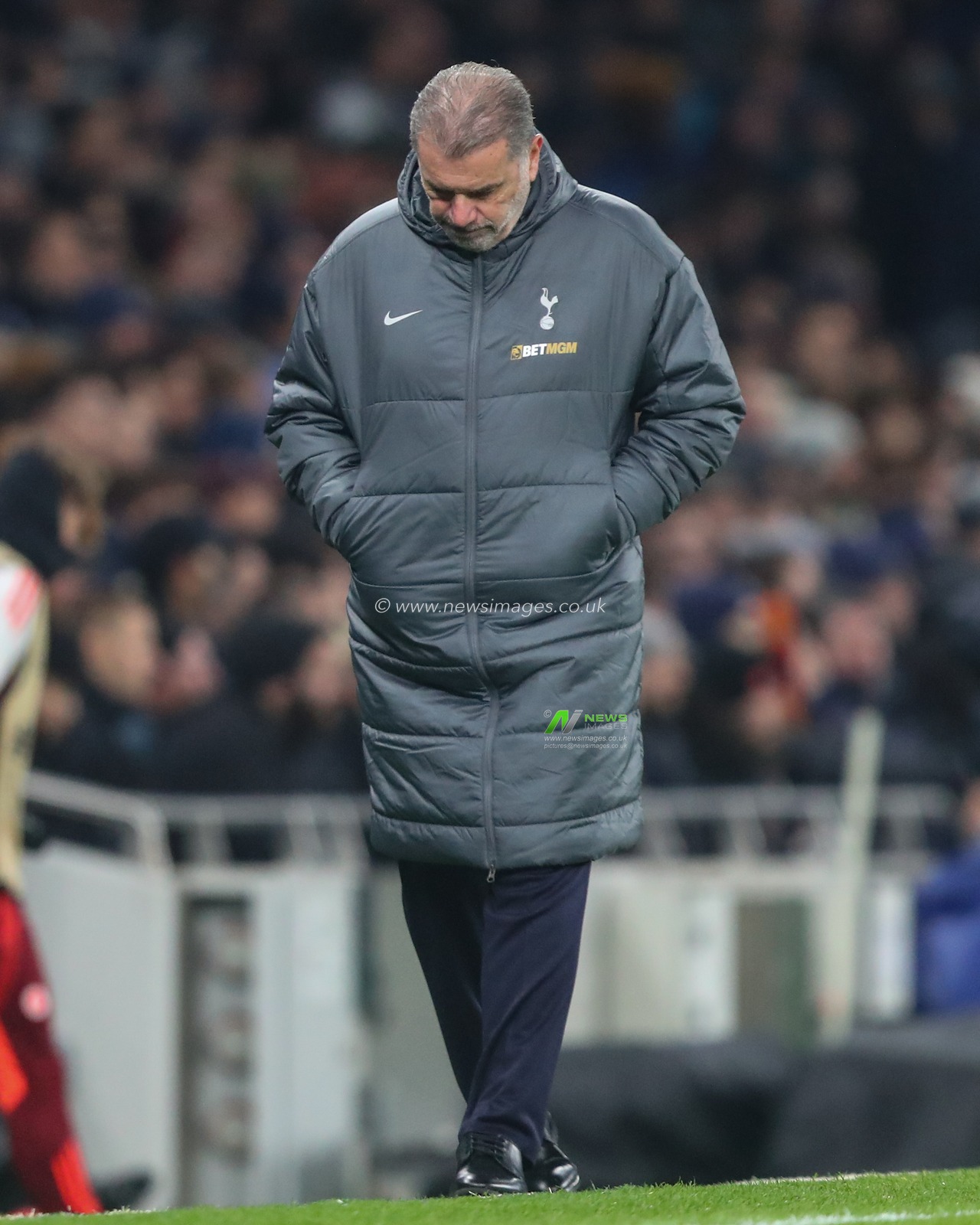 Ange Postecoglou manager of Tottenham Hotspur looks to the floor during the UEFA Europa League - League Stage match Tottenham Hotspur vs A.S. Roma at Tottenham Hotspur Stadium, London, United Kingdom, 28th November 2024

(Photo by Gareth Evans/News Images)