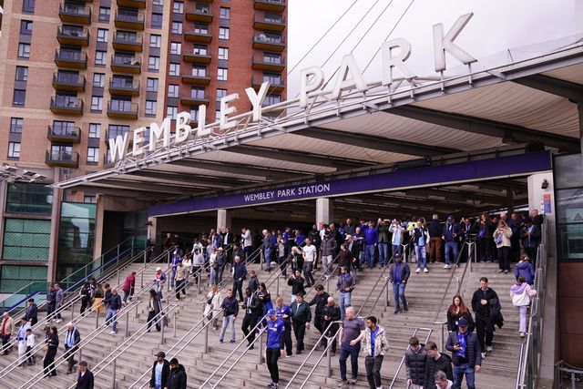 View of Wembley Park ahead of kick off during the Emirates FA Cup Final match Chelsea vs Manchester City at Wembley Stadium, London, United Kingdom on 16 May 2026

(Photo by Harvey Murphy/News Images)