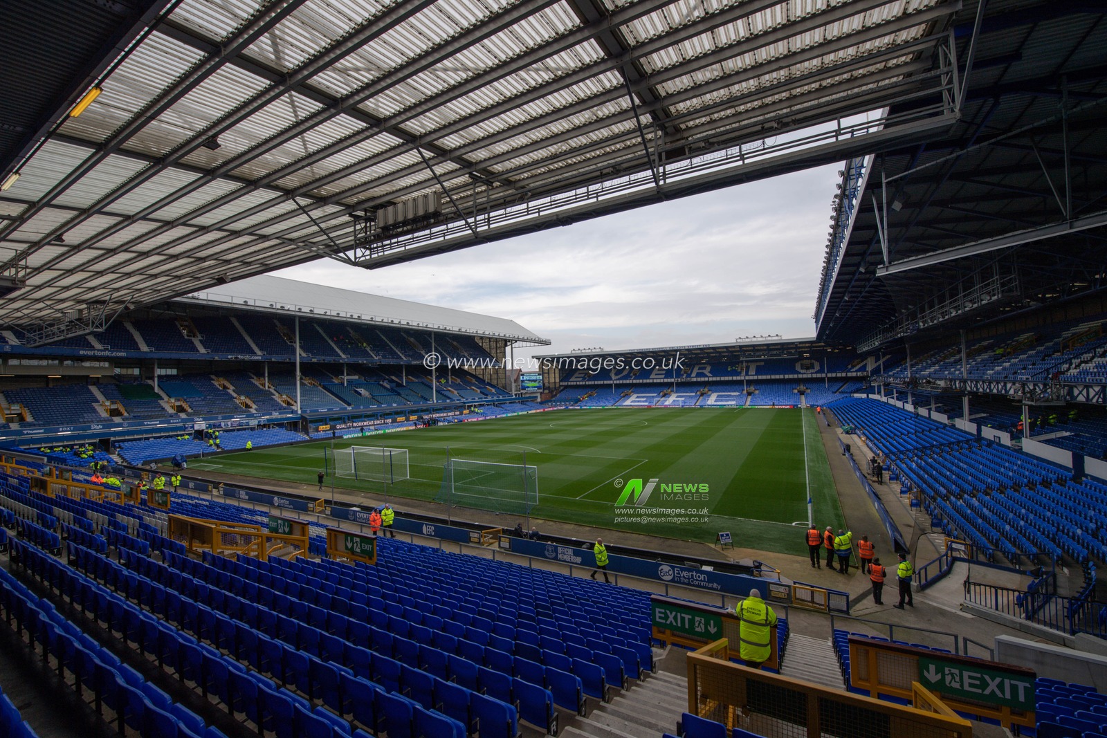 A general view inside of Goodison Park, home of Everton ahead of the Premier League match Everton vs Newcastle United at Goodison Park, Liverpool, United Kingdom, 27th April 2023

(Photo by Craig Thomas/News Images)