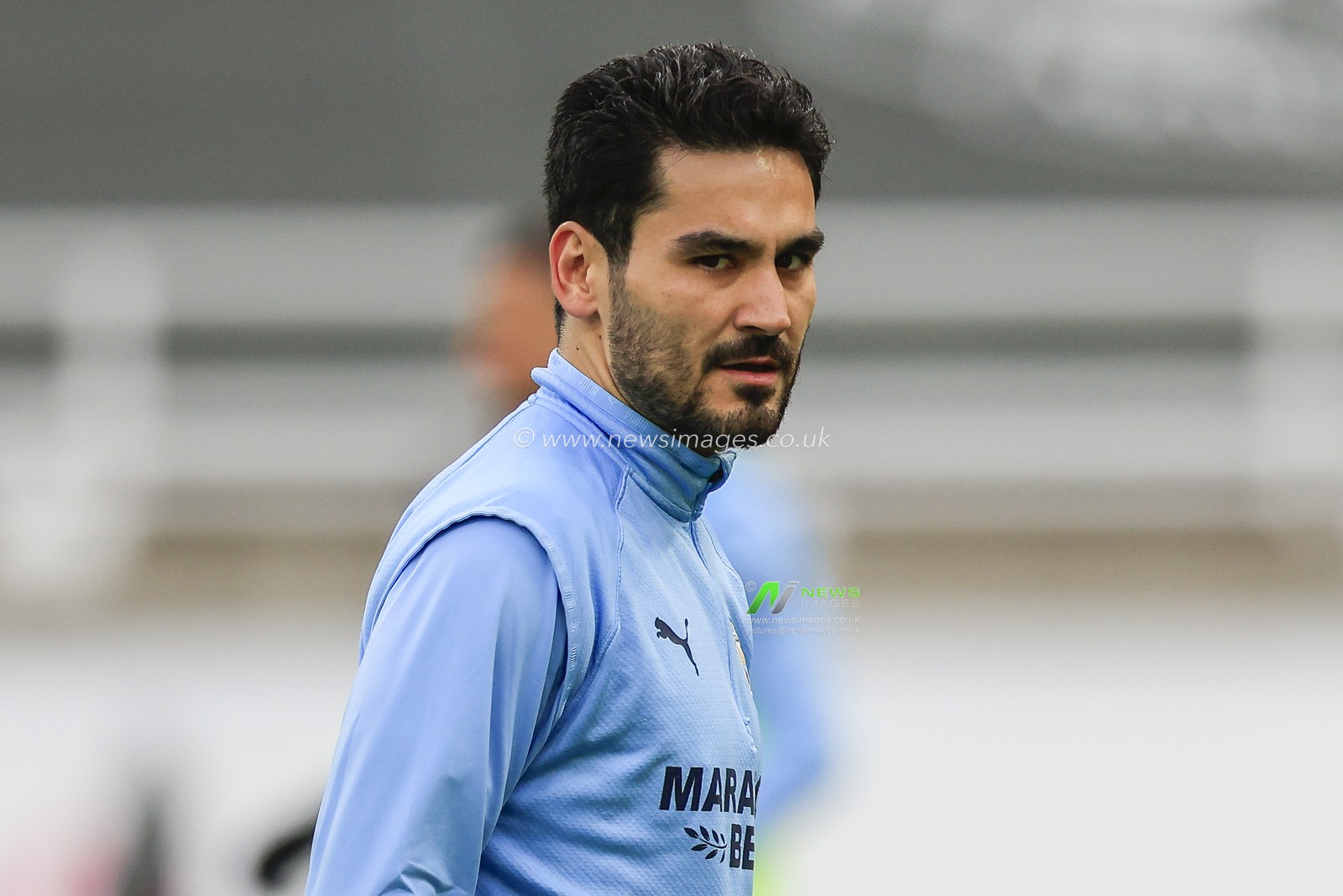 Ä°lkay GÃ¼ndoÄŸan #8 of Manchester City during the pre-game warmup