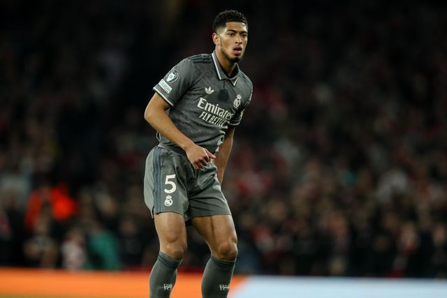 Jude Bellingham of Real Madrid in action during the UEFA Champions League Quarter-finals match Arsenal vs Real Madrid at Emirates Stadium, London, United Kingdom, 8th April 2025

(Photo by Izzy Poles/News Images)