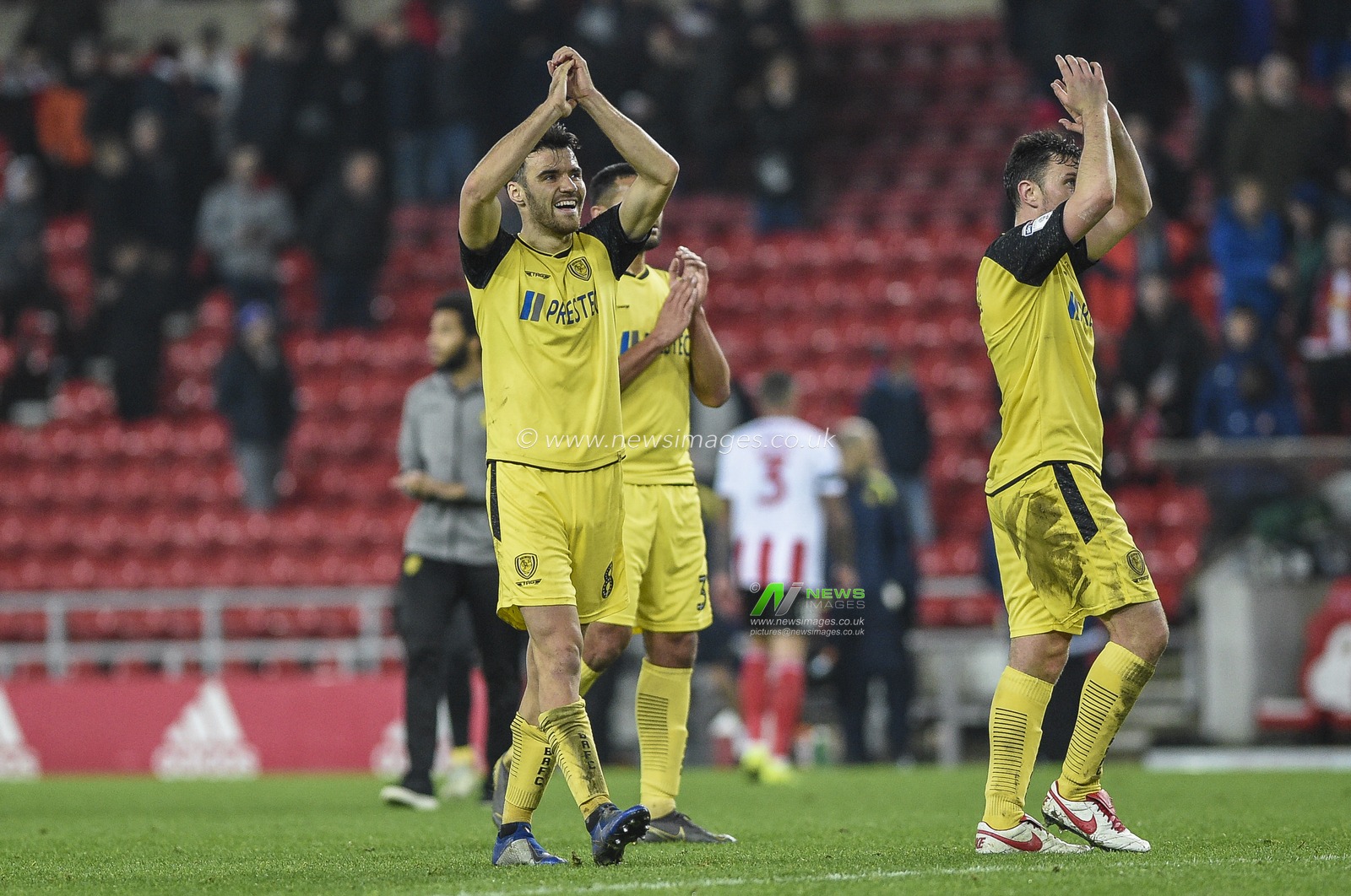 26th November 2019, Stadium Of Light, Sunderland, England; Sky Bet League 1, Sunderland v Burton Albion : Scott Fraser (8) of Burton Albion celebrates at full-time
Credit: Iam Burn/News Images