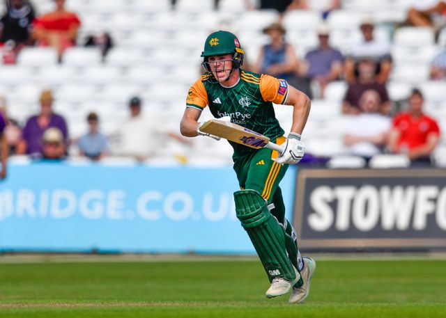Jack HAYNES of Nottingham Outlaw run during the Royal London One-day Cup match Nottinghamshire vs Essex at Trent Bridge, Nottingham, United Kingdom, 11th August 2024

(Photo by Mark Dunn/News Images)