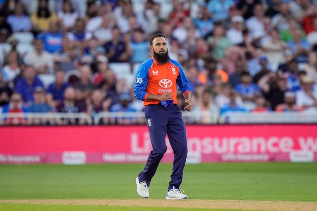 Ali Rashid of England celebrates taking the final wicket to win the game during the Third Vitality T20 International match England vs India at Trent Bridge, Nottingham, United Kingdom on 07 July 2026

(Photo by Maynard Manyowa/News Images)