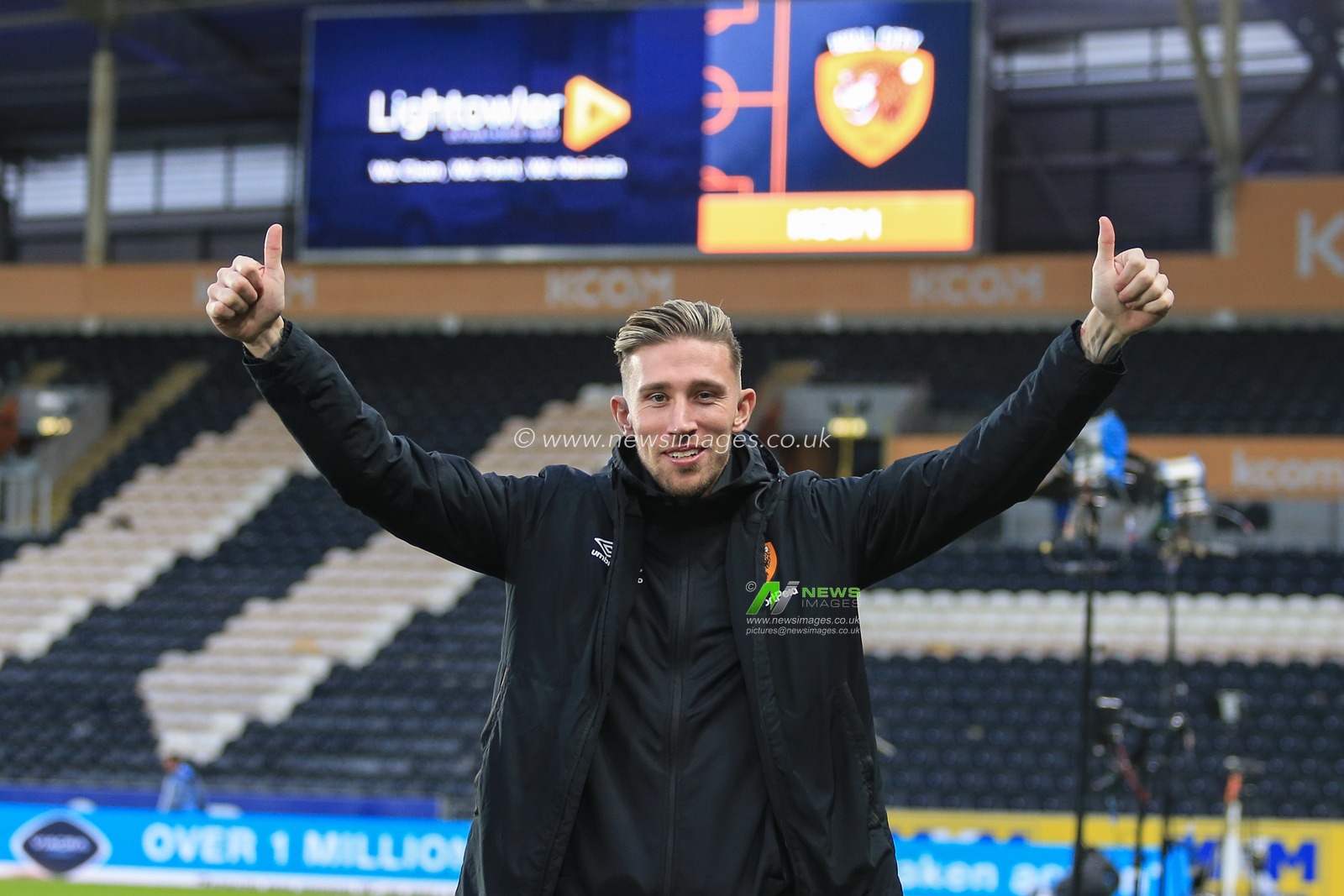 25th January 2020, KC Stadium, Kingston upon Hull, England; Emirates FA Cup, Hull City v Chelsea : Angus Macdonald (15) of Hull City returns to the KCOM Stadium after recovering from bowel cancer treatment