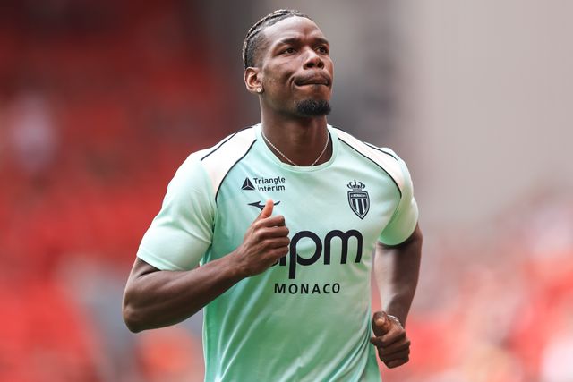 Paul Pogba of Monaco warms up ahead of the pre-season friendly match Liverpool vs Monaco at Anfield, Liverpool, United Kingdom on 09 August 2026

(Photo by Jorge Horsted/News Images)