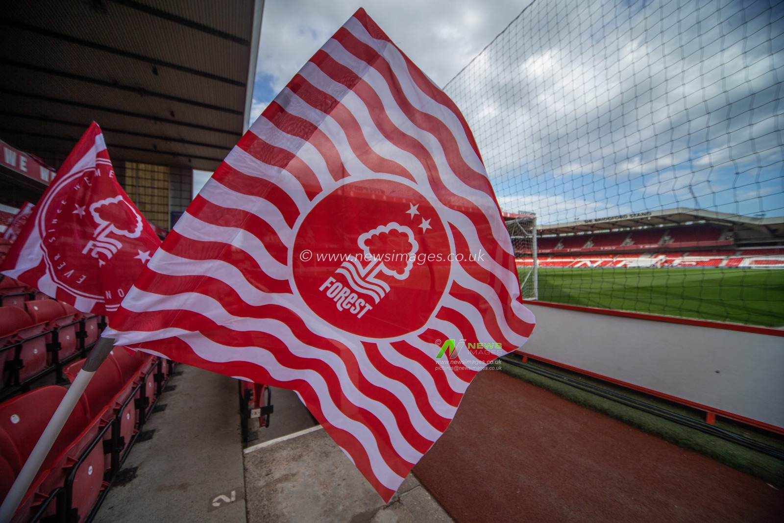 A general view of The City Ground before kickoff between Nottingham Forest and Sheffield United in the SkyBet Championship Playoff 2nd Leg.