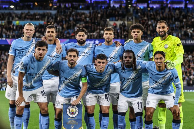 Manchester Cityâ€™s team photo during the UEFA Champions League 2025/26 Phase MD1 Manchester City vs Napoli League at The City of Manchester Stadium, Manchester, United Kingdom, 18th September 2025

(Photo by Alfie Cosgrove/News Images)