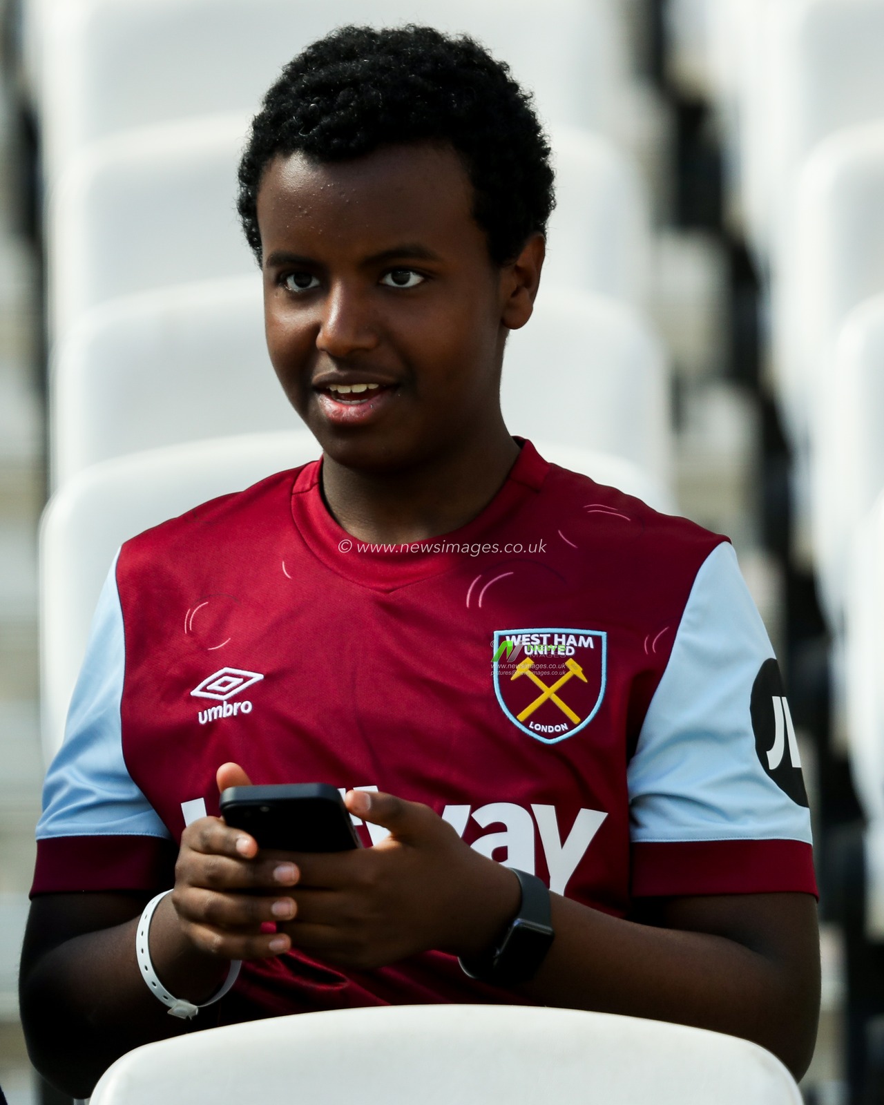 Fans arrives at London Stadium prior to the Premier League match West Ham United vs Bournemouth at London Stadium, London, United Kingdom, 5th April 2025

(Photo by Izzy Poles/News Images)