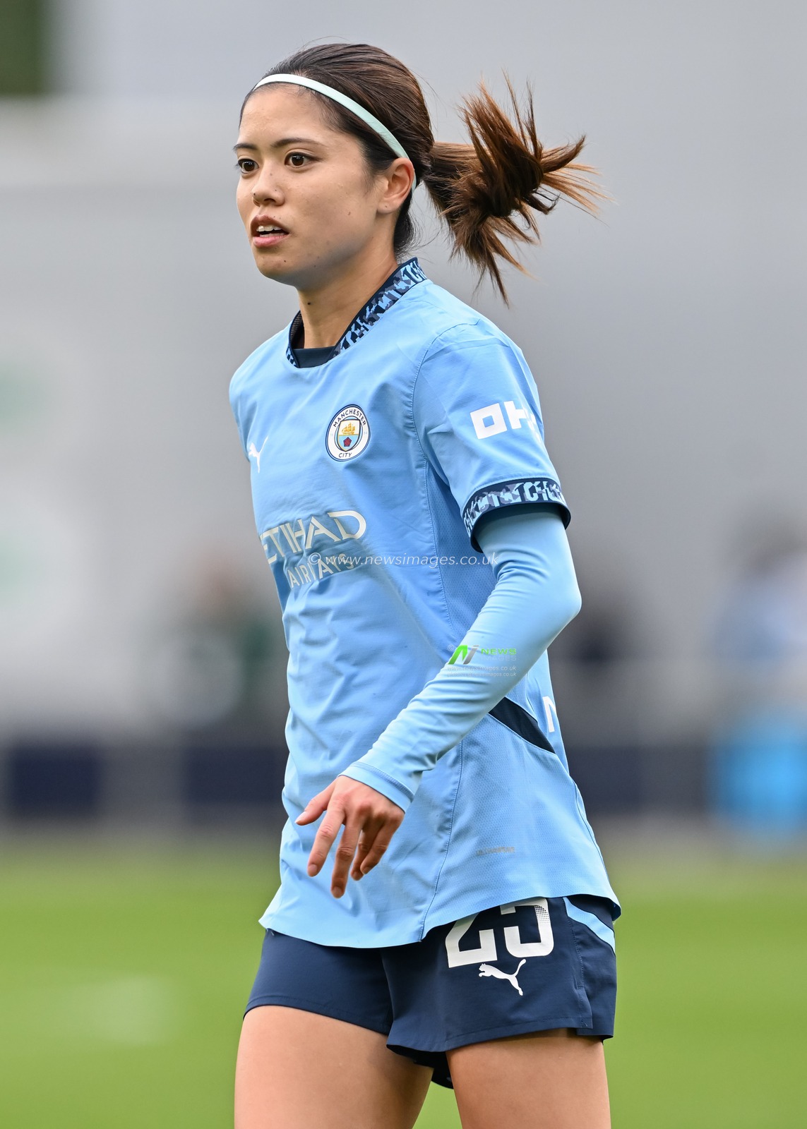Yui Hasegawa of Manchester City Women during the The Barclays Women's Super League match Manchester City Women vs West Ham United Women at Joie Stadium, Manchester, United Kingdom, 6th October 2024

(Photo by Cody Froggatt/News Images)