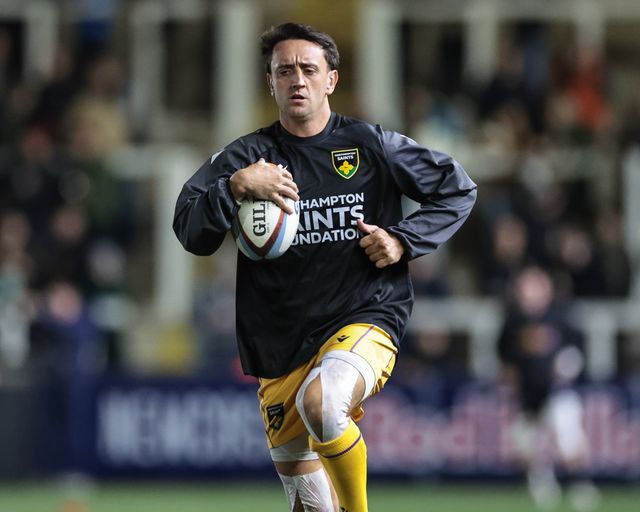 Alex Mitchell of Northampton Saints in the pre-game warm up during the Gallagher Premiership match Newcastle Red Bulls vs Northampton Saints at Kingston Park, Newcastle, United Kingdom, 17th October 2025

(Photo by Mark Cosgrove/News Images)